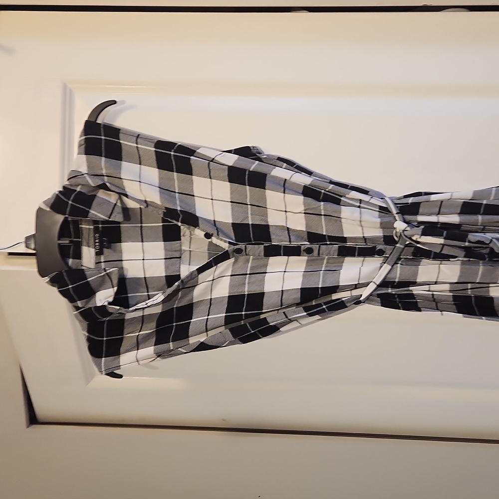 Long Button Down Plaid Dress